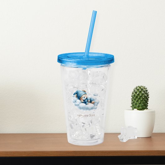 Verre En Acrylique Bear couchage mignon Baby shower de tombeur acryli