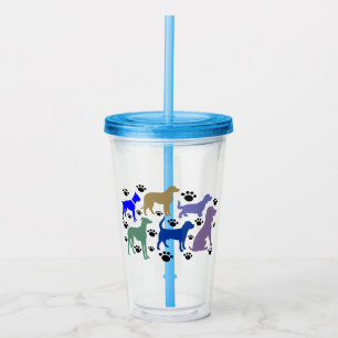Verre En Acrylique Beaucoup de Chiens Tumbler Acrylique