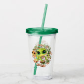 Verre En Acrylique Bébé Geckos jote personnages de dessin (Dos)