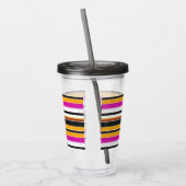 Verre En Acrylique Belles rayures jaunes noirs (Gauche)