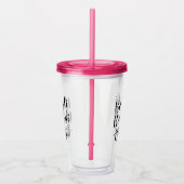 Verre En Acrylique Bibbidi Bobbidi Booze Funny Magique Black Script (Droite)