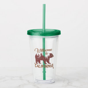 Verre En Acrylique Bienvenue à California Bear Forest