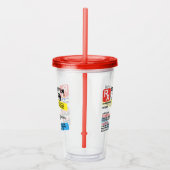 Verre En Acrylique Bière d'ordonnance amusante (Droite)