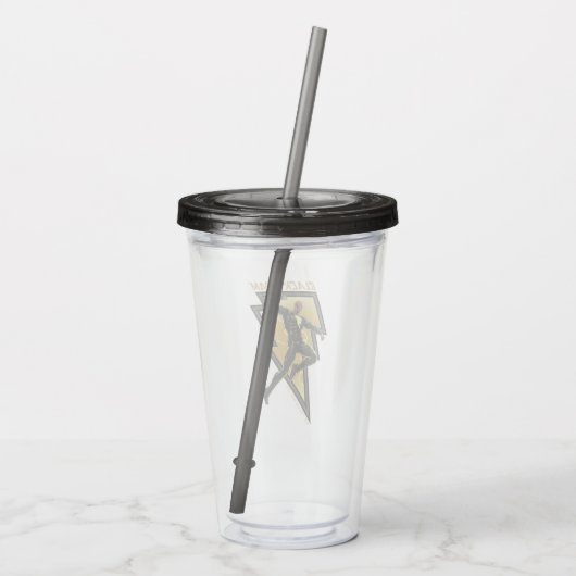 Verre En Acrylique Black Adam Lightning Bolt Illustration du caractèr (Dos)