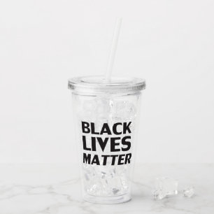 Verre En Acrylique Black Lives Matt noir moderne audacieuse typograph