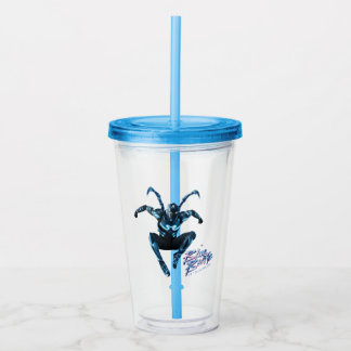 Verre En Acrylique Bleu Beetle Leaping Caractère Art
