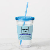 Verre En Acrylique Bleu clair marque d'affaires sur caisson acrylique (Dos)