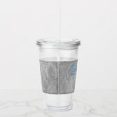 Verre En Acrylique Bleu Dragonfly Damas (Droite)