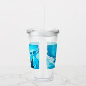 Verre En Acrylique Bleu Marbre look Tumbler acrylique (Droite)
