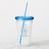 Verre En Acrylique Bleu mignon Ours polaire (Dos)