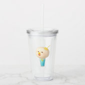 Verre En Acrylique Blue Lemon Float : Bichon souriant barbe à papa (Devant)