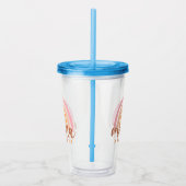 Verre En Acrylique Boho Rainbow Mama avec phases de lune (Droite)