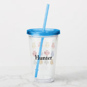 Verre En Acrylique Bois Animaux Nom Chouettes modernes (Dos)