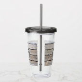 Verre En Acrylique Bois rustique monogramme (Droite)