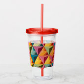 Verre En Acrylique Bold Geometric Triangle Pattern  (Devant)