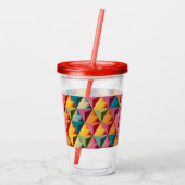 Verre En Acrylique Bold Geometric Triangle Pattern  (Dos)