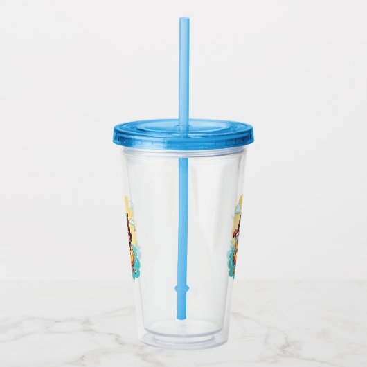 Verre En Acrylique Boudin flottant à nom personnalisé Design d'été (Droite)