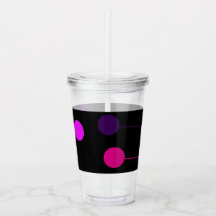 Verre En Acrylique Boule et ligne en noir