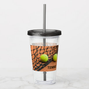 Verre En Acrylique Boules de tennis de texte personnalisées