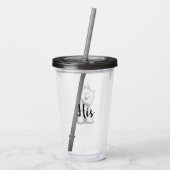 Verre En Acrylique Bow Cravate Westie Boy Boy Acrylique Tumbler (Dos)