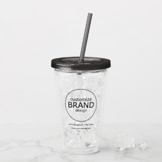 Verre En Acrylique BPA Logo d'affaires de marque Tumbler Drinkware