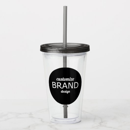 Verre En Acrylique BPA Logo gratuit Tumbler Drinkware (Devant)