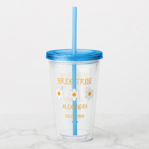 Verre En Acrylique Bribe Tribe Floral Bachelorette Bridesmaid