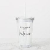 Verre En Acrylique Bridesmaid Moderne Élégant Script Bridal (Devant)