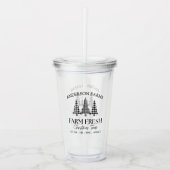 Verre En Acrylique Buffalo Plaid Christmas Tree Farm noir blanc (Devant)