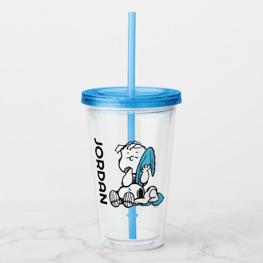 Verre En Acrylique cacahuètes | Linus & Snoopy (Devant)