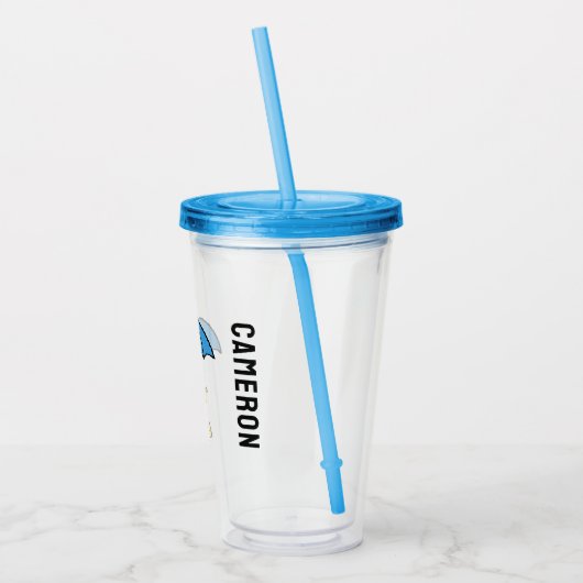 Verre En Acrylique cacahuètes | Parapluie bleu Woodstock (Gauche)