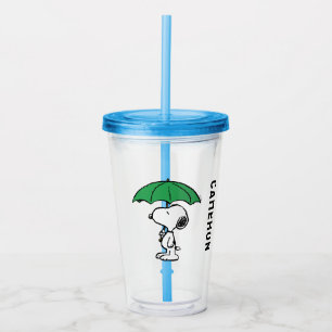 Verre En Acrylique cacahuètes Parapluie vert Snoopy
