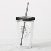 Verre En Acrylique cacahuètes | Snoopy En Bas (Dos)