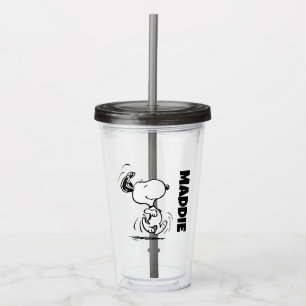 Verre En Acrylique cacahuètes   Snoopy Happy Dance
