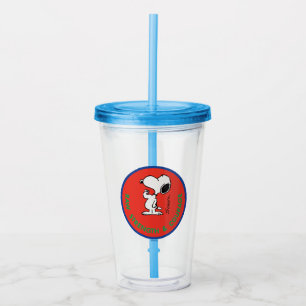Verre En Acrylique cacahuètes Snoopy Raw Force & Courage Badge