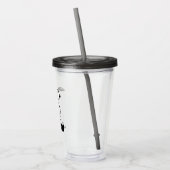 Verre En Acrylique cacahuètes | Snoopy Running | Ajouter Votre Nom (Gauche)