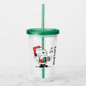 Verre En Acrylique cacahuètes | Snoopy Santa Claus Accordian (Devant)