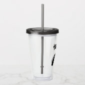 Verre En Acrylique cacahuètes | Visage Snoopy | Ajouter Votre Nom (Droite)