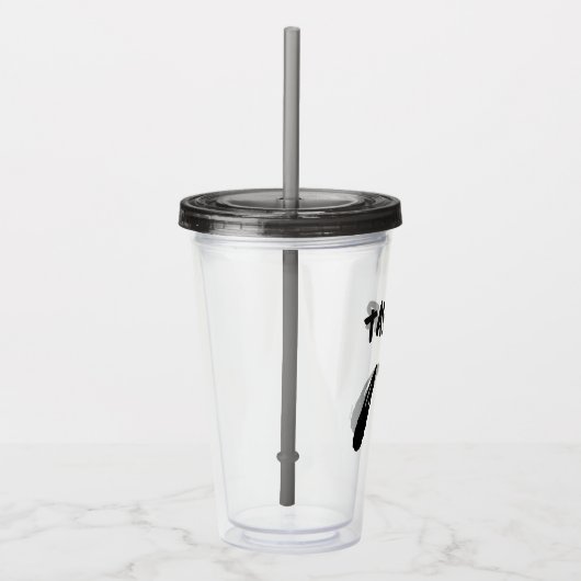 Verre En Acrylique cacahuètes | Visage Snoopy | Ajouter Votre Nom (Droite)