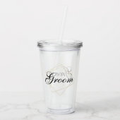 Verre En Acrylique Cadeau de Mariage Personnalisable pour le Marié (Dos)