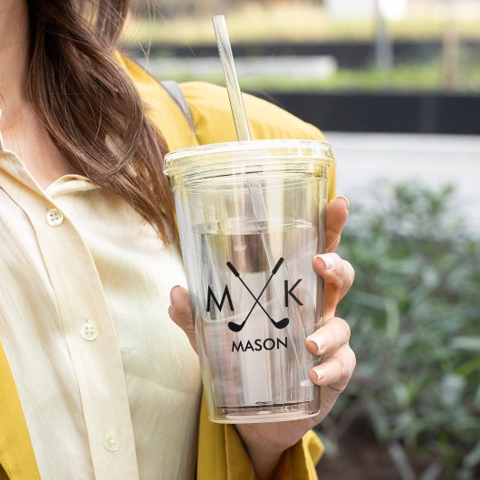 Verre En Acrylique Cadeau De Voyage Sur Mesure Pour Ami Golf Lover