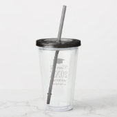 Verre en acrylique cadeau pour la fête de remise d (Dos)