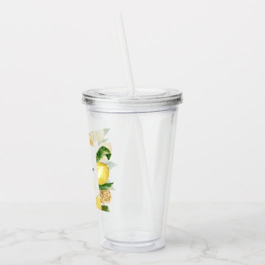 Verre En Acrylique Cadres et Feuilles de citrons jaunes modernes avec (Gauche)