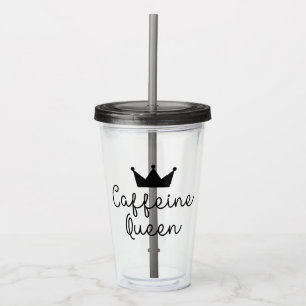 Verre En Acrylique Caffeine Queen Couronne minimaliste minimaliste mi