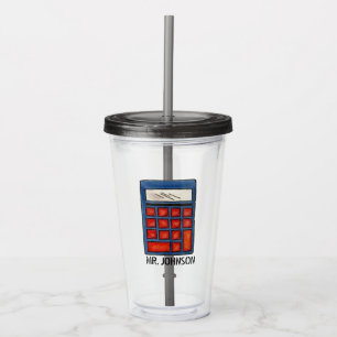 Verre En Acrylique Calculatrice école mathématiques Enseignant enseig