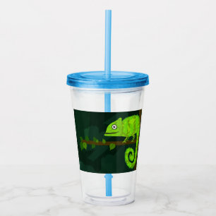 Verre En Acrylique Caméléon vert mignon
