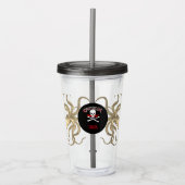 Verre En Acrylique Capitaine Pirate Personnalisé (Devant)