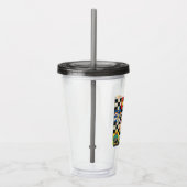 Verre En Acrylique Caractères LOONEY TUNES™ sur Checker noir et blanc (Droite)