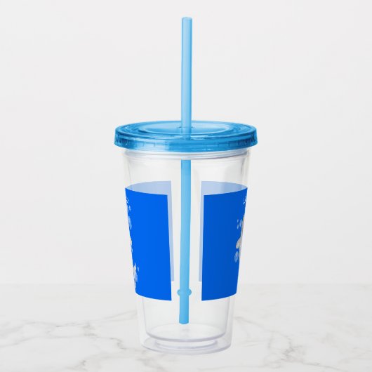 Verre En Acrylique Caricature de bulles de narval joyeux (Droite)