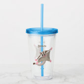 Verre En Acrylique Caricature de planeur de sucre joyeux (Devant)